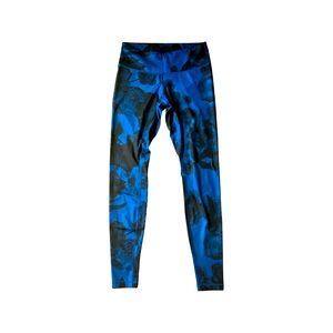 Lululemon blue and black full length legging size 6 like new